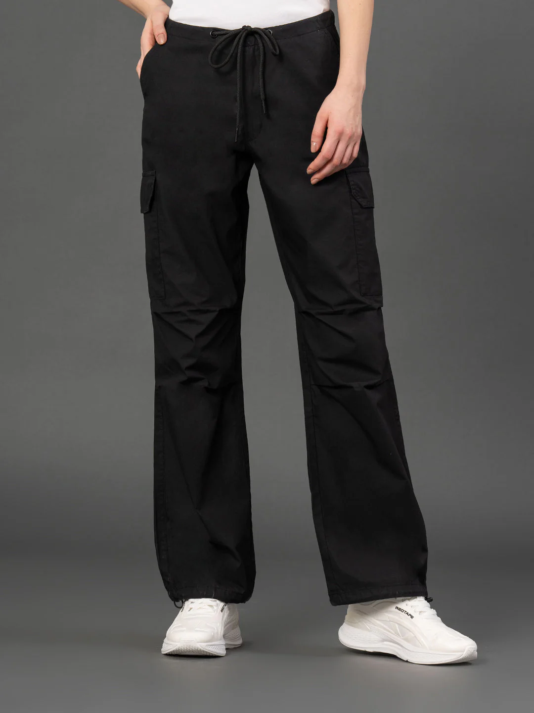 Drawstring Parachute Cargo Pants for Women - Image 7