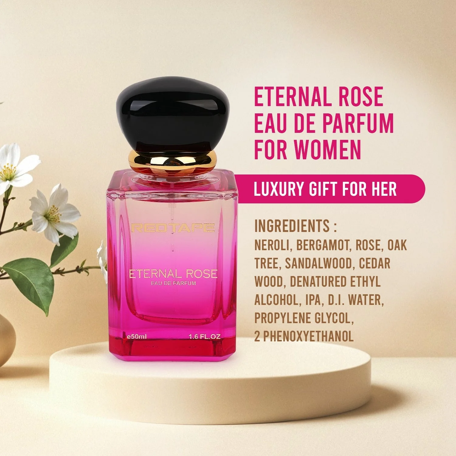 Eternal Rose Eau De Parfum for Women 50ML - Image 2