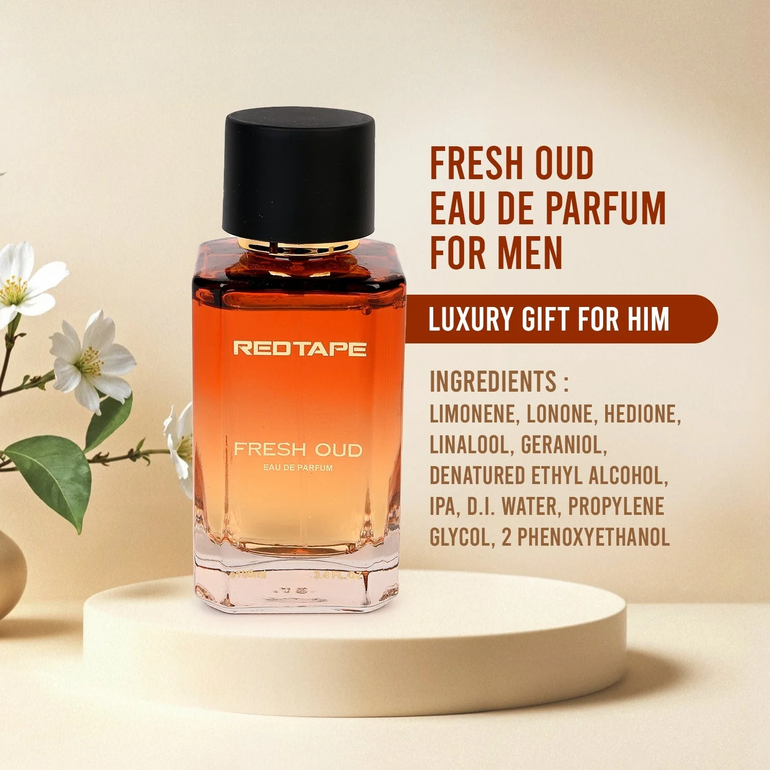 Fresh Oud Eau De Parfum for Men 100ML - Image 2