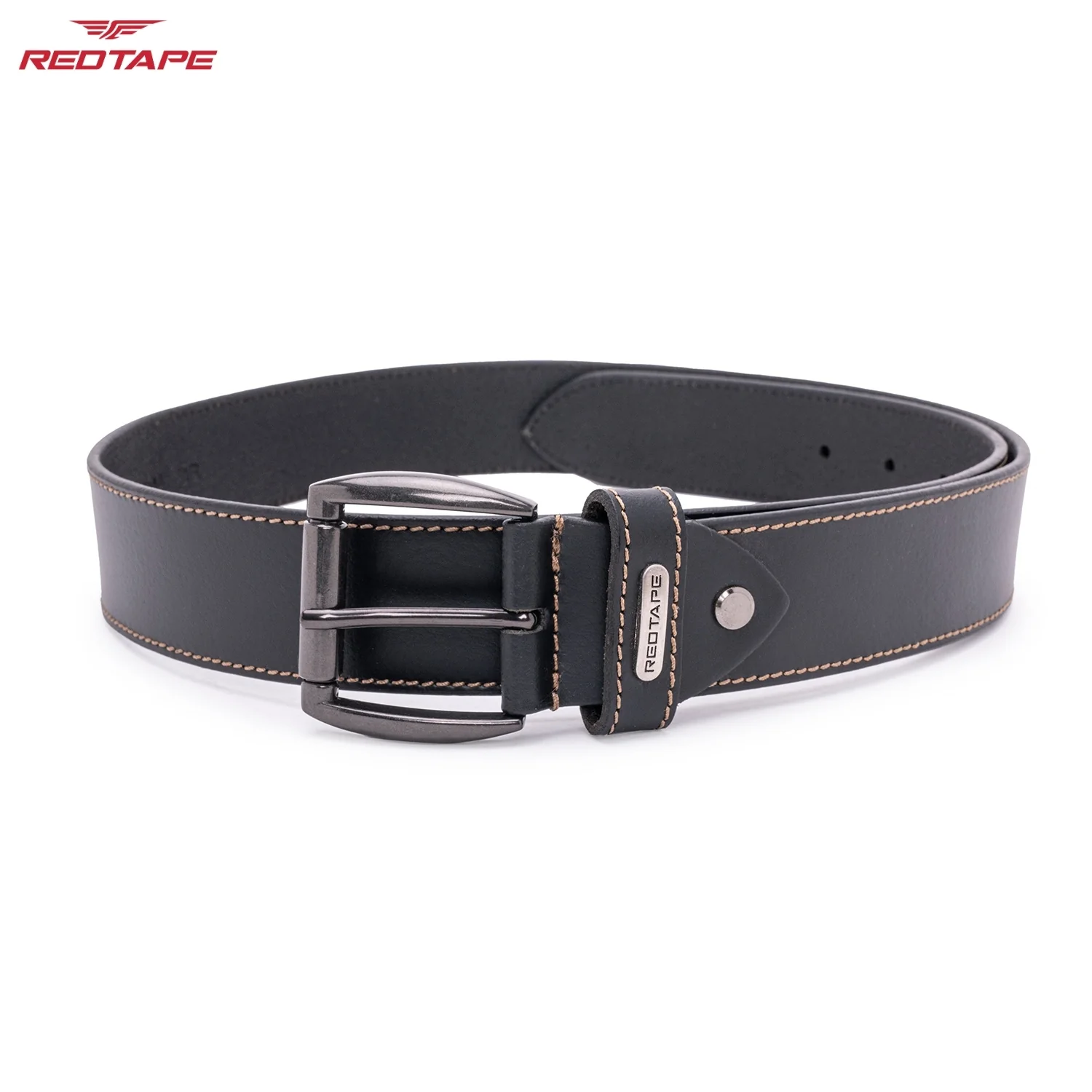 Genuine Black Leather Belt for Men - Image 5