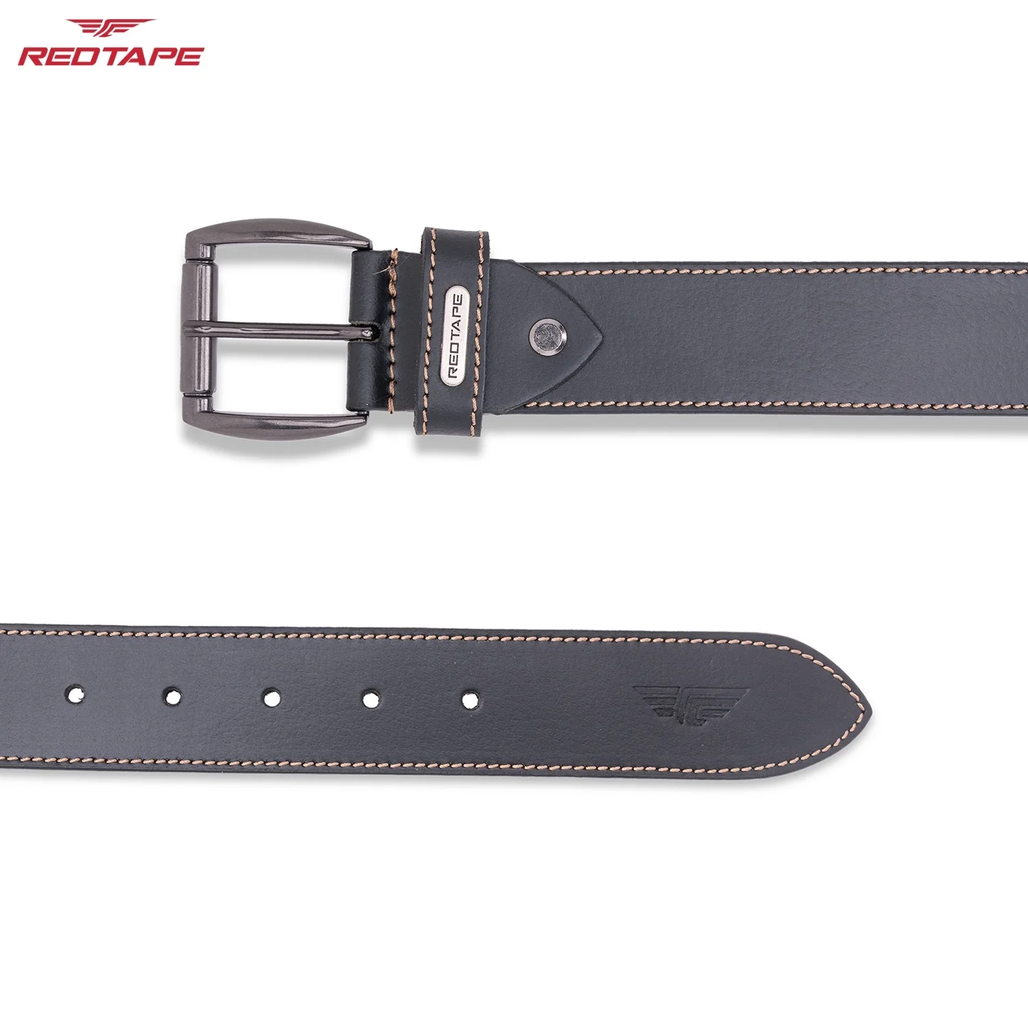 Genuine Black Leather Belt for Men - Image 6