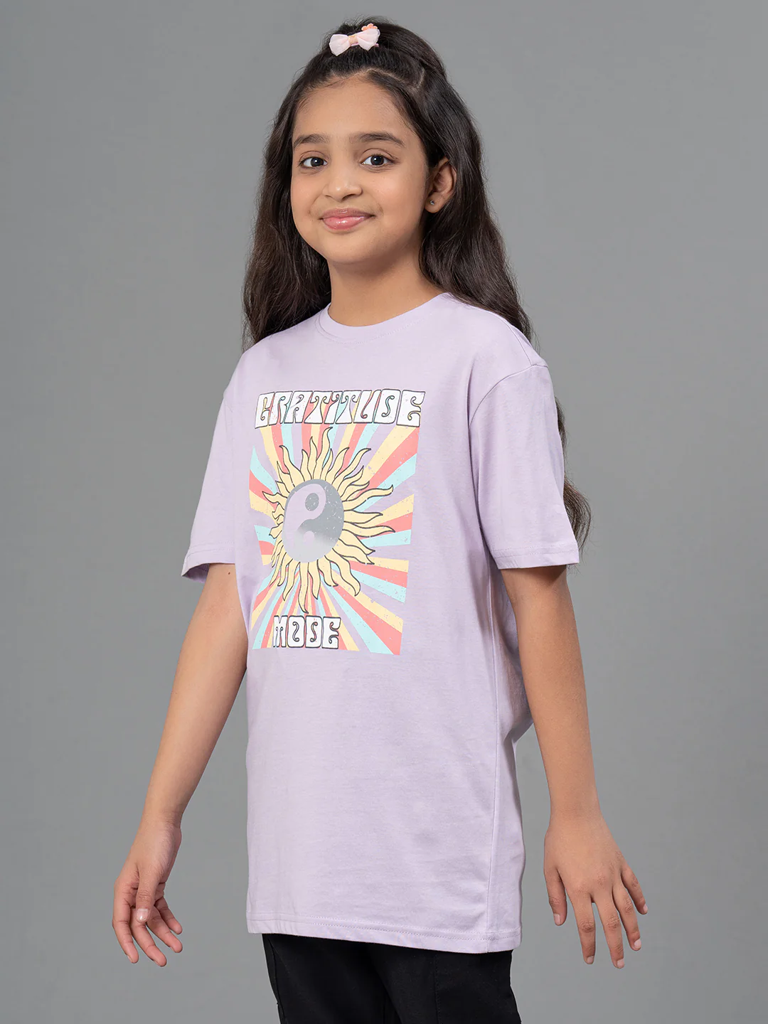 Lavender Color Girl's T-Shirt - Image 3