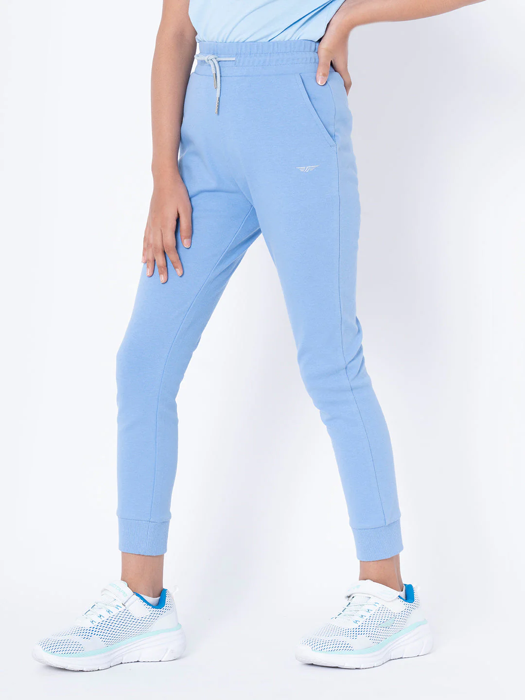 Girls Purple Solid Jogger - Image 2
