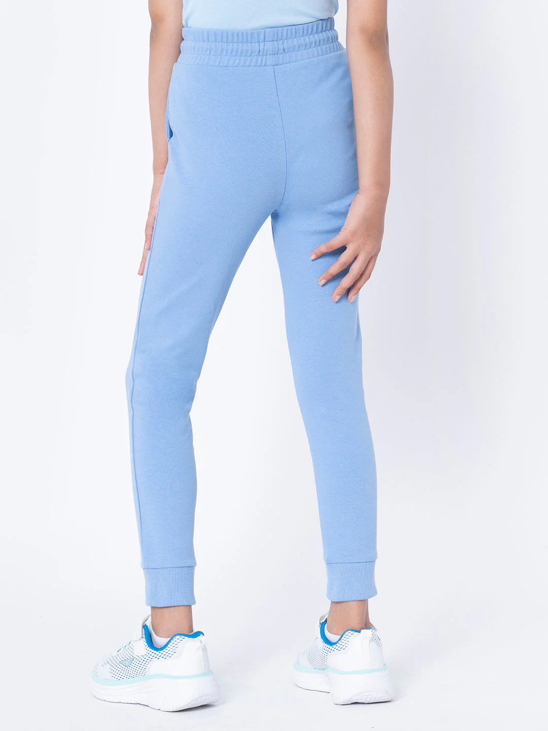 Girls Purple Solid Jogger - Image 3