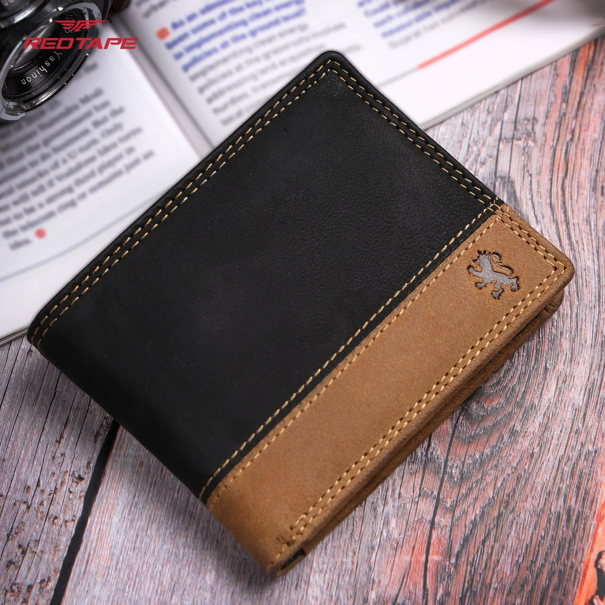 Green Tan Men's Leather Wallet - Image 3