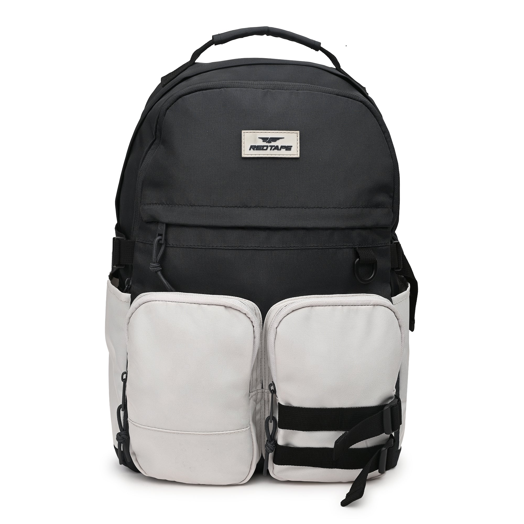 Grey Beige Unisex 23L Polyester Laptop Backpack - Image 4