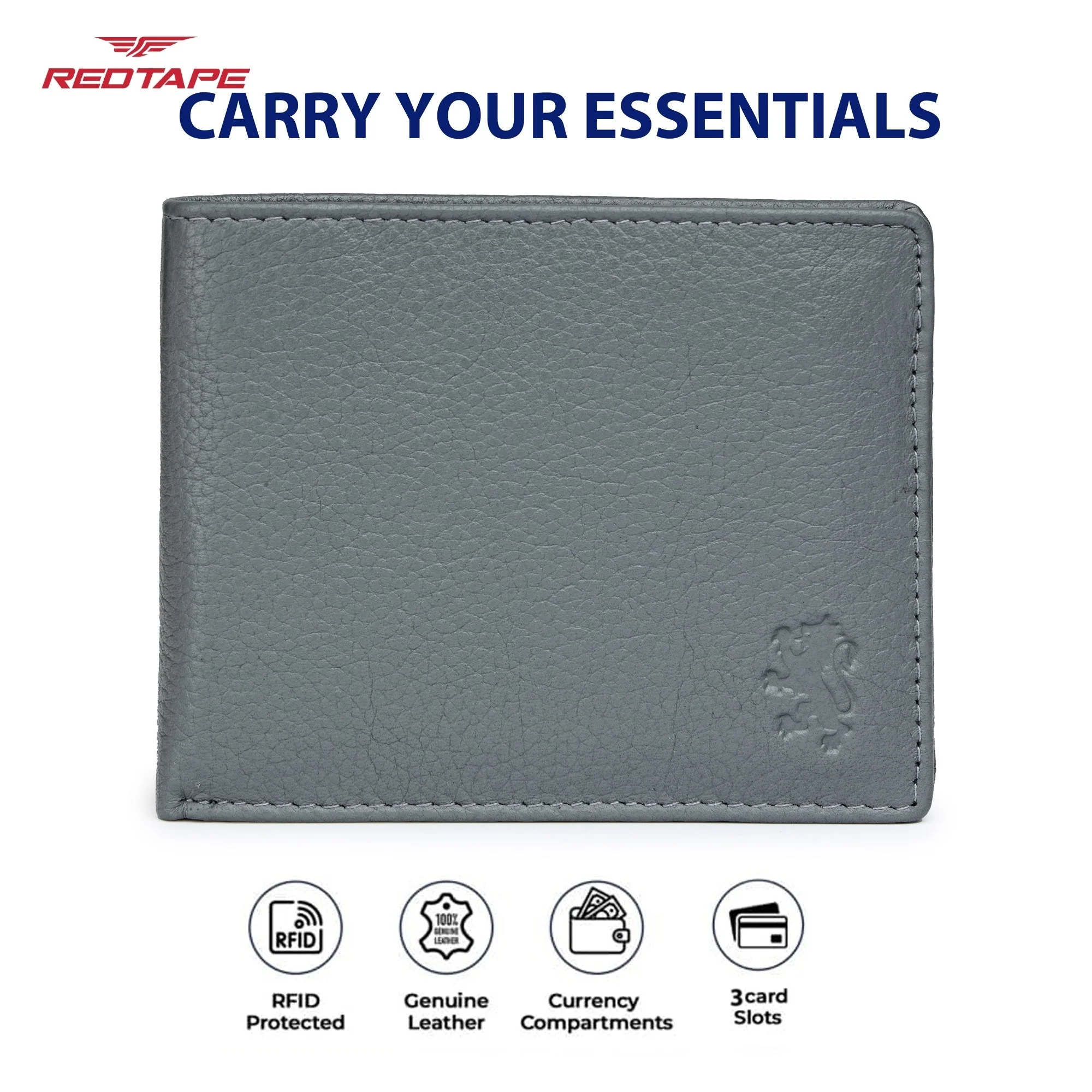 Grey Genuine Leather Wallet for Men - Image 4