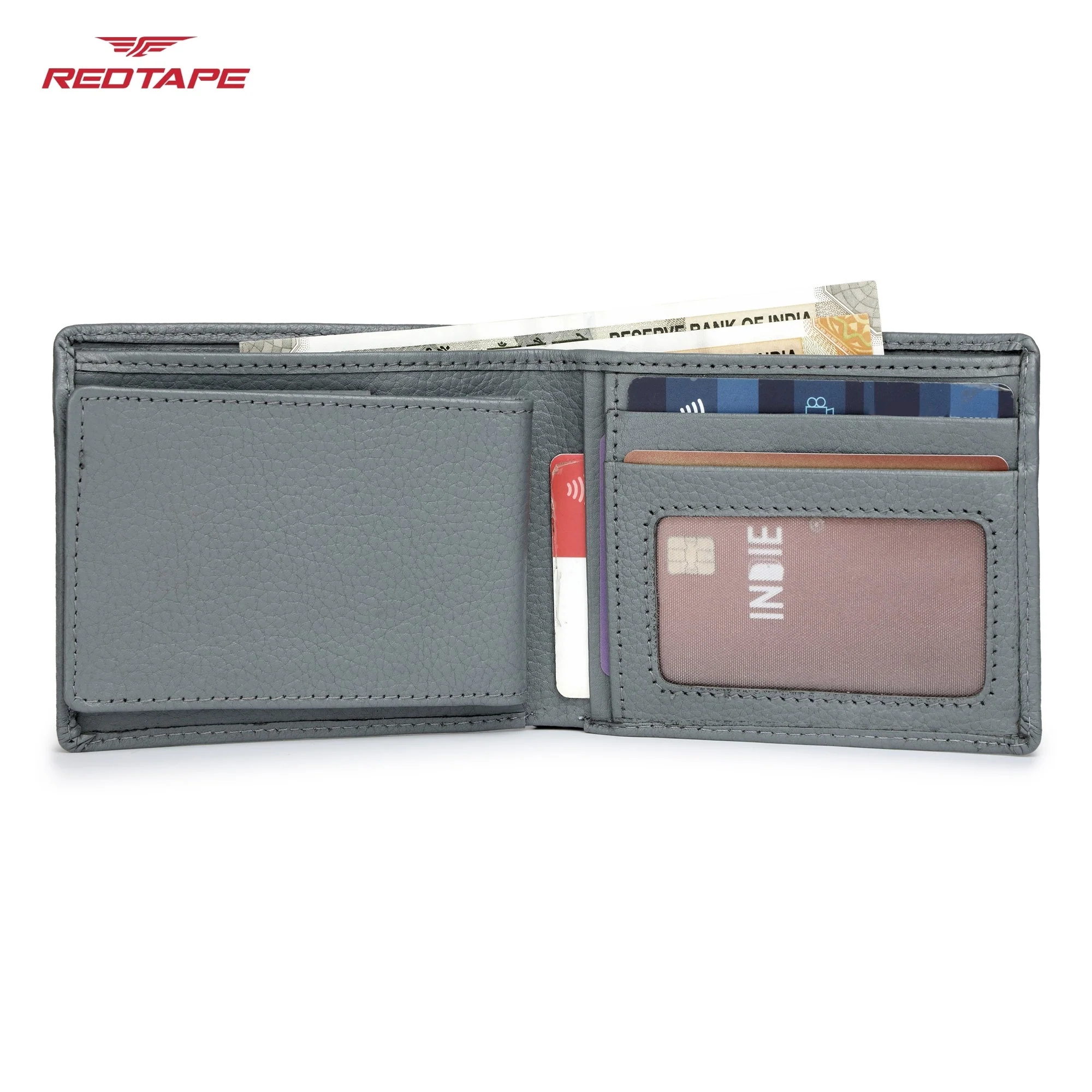 Grey Genuine Leather Wallet for Men - Image 6
