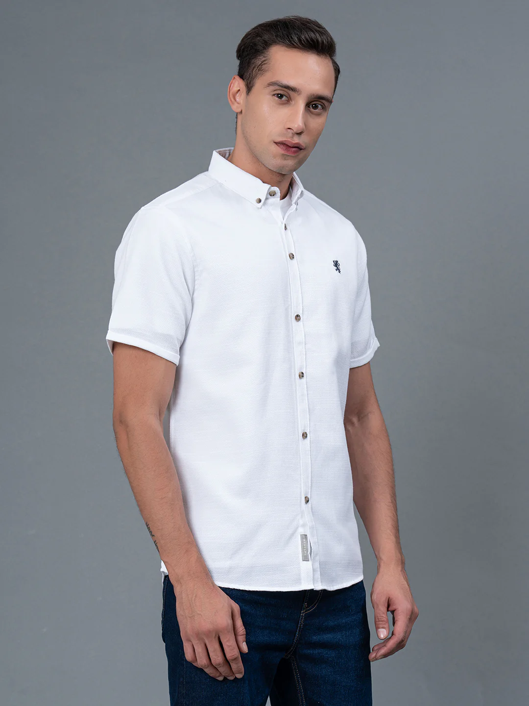 Half Slevee Button Down Shirt for Men - Image 2