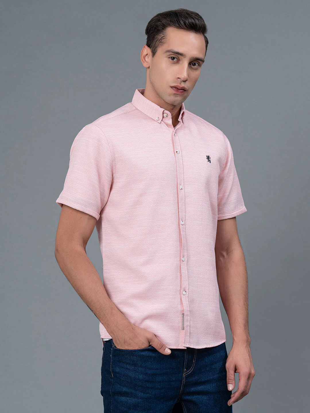 Half Slevee Button Down Shirt for Men - Image 2