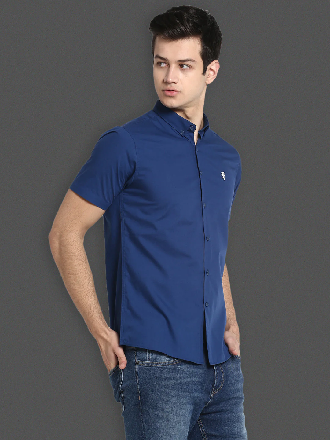 Half Slevee Button Down Shirt for Men - Image 2