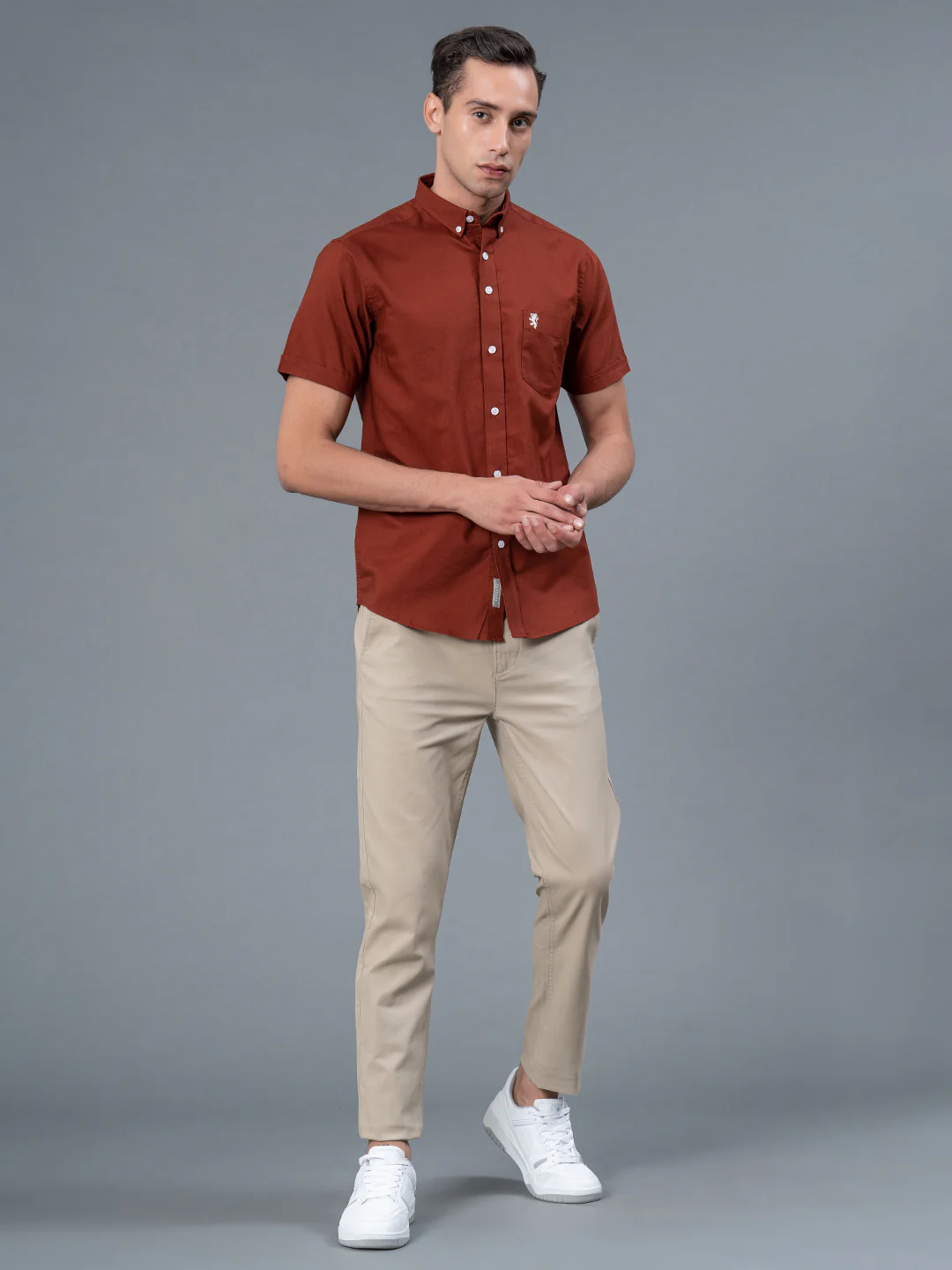 Half Slevee Button Down Shirt for Men - Image 5