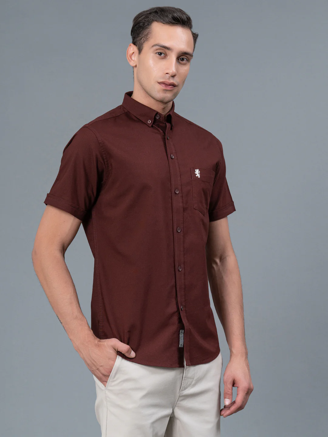 Half Slevee Button Down Shirt for Men - Image 2