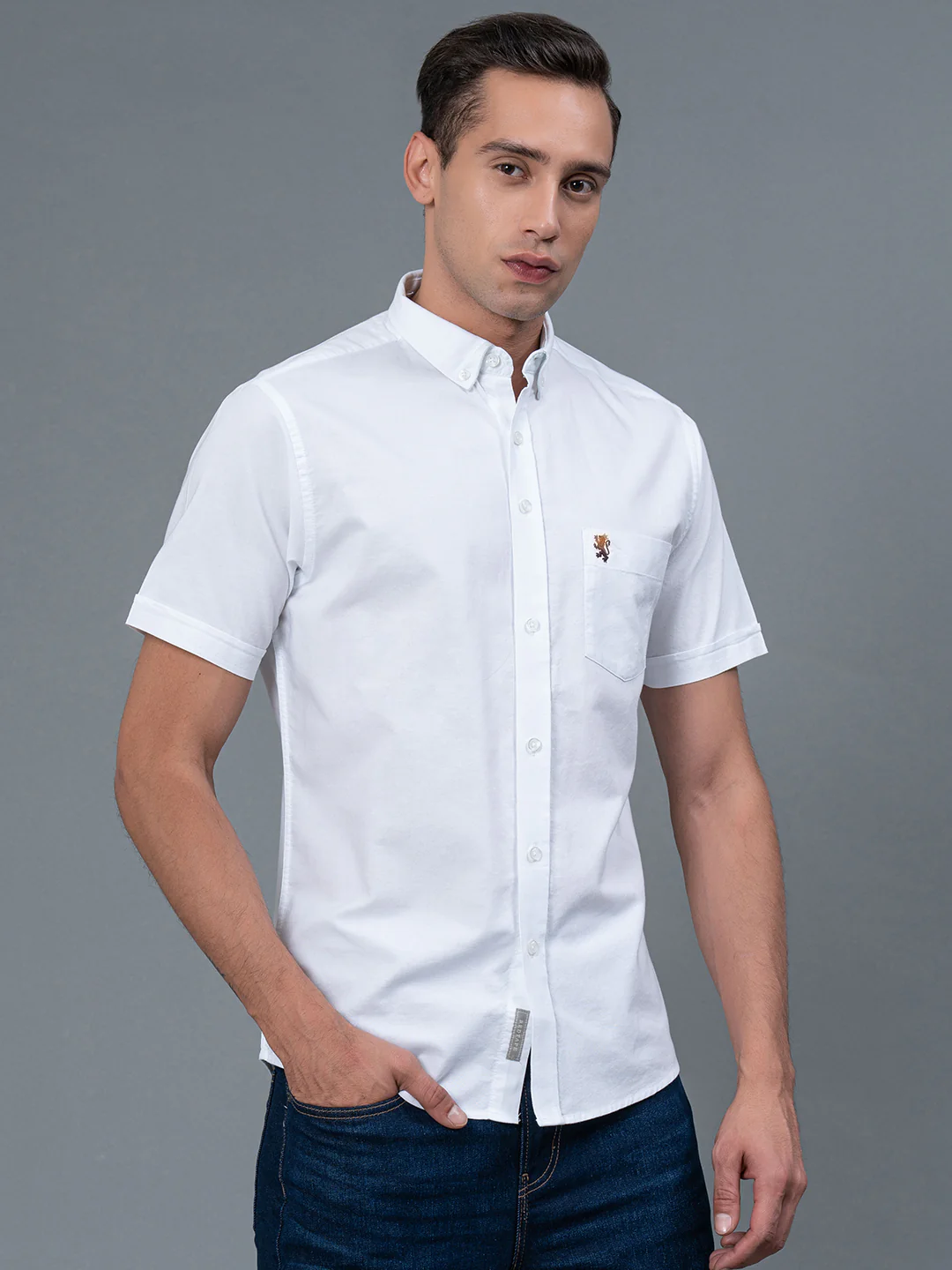 Half Slevee Button Down Shirt for Men - Image 2