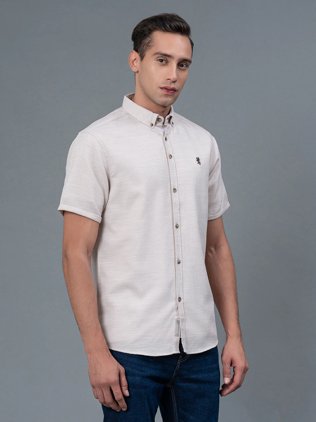 Half Slevee Button Down Shirt for Men - Image 2
