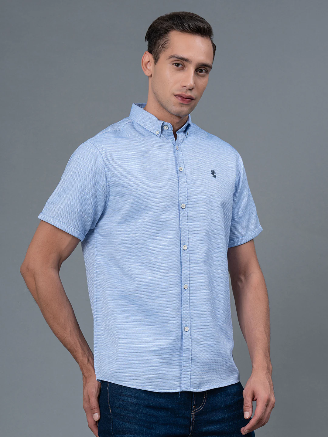 Half Slevee Button Down Shirt for Men - Image 2