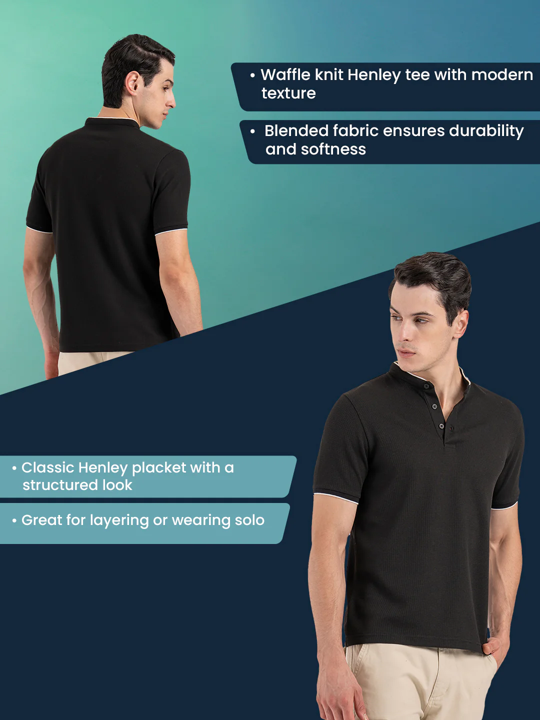 Henley T-Shirt for Men - Image 2