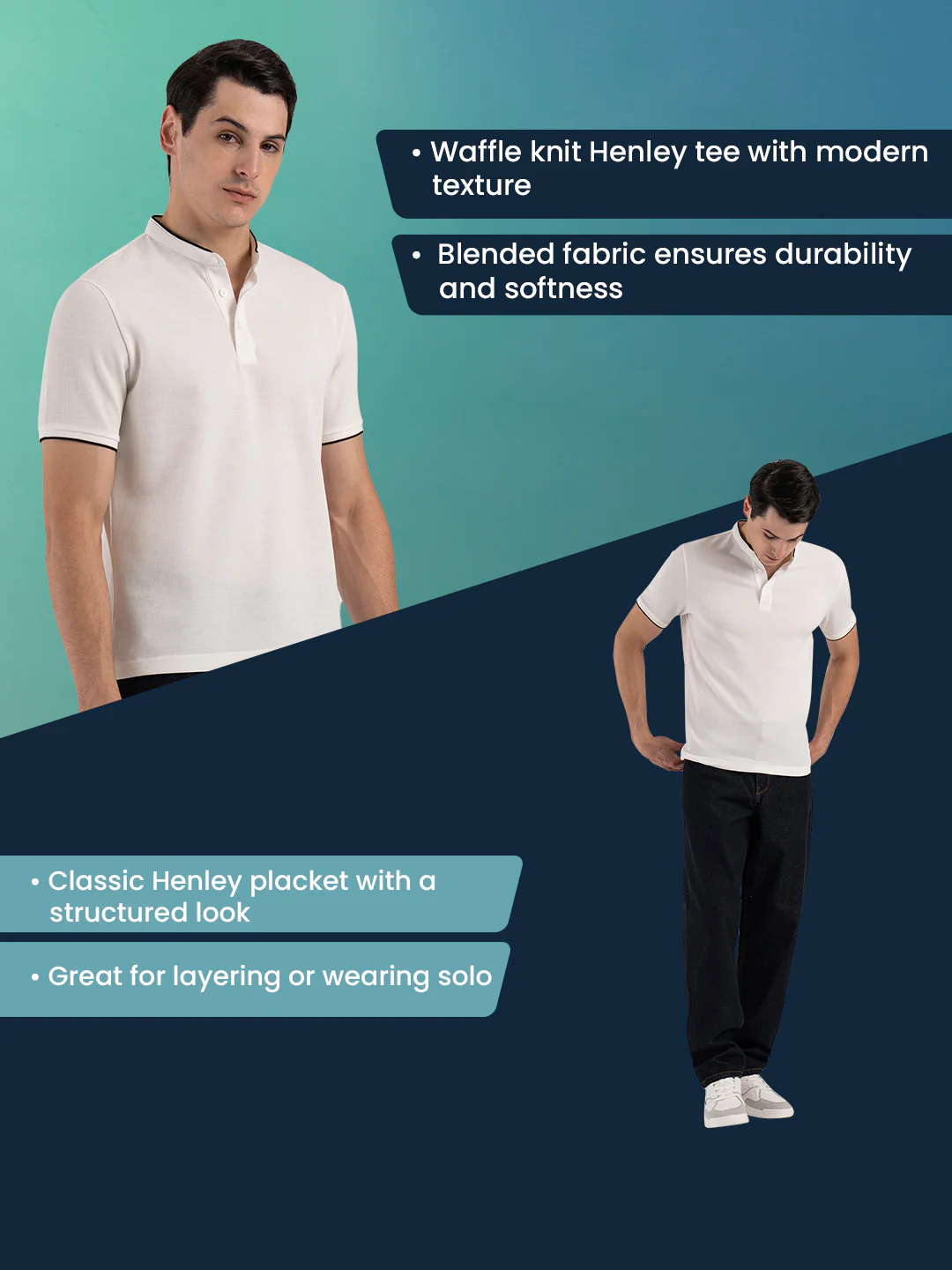 Henley T-Shirt for Men - Image 2