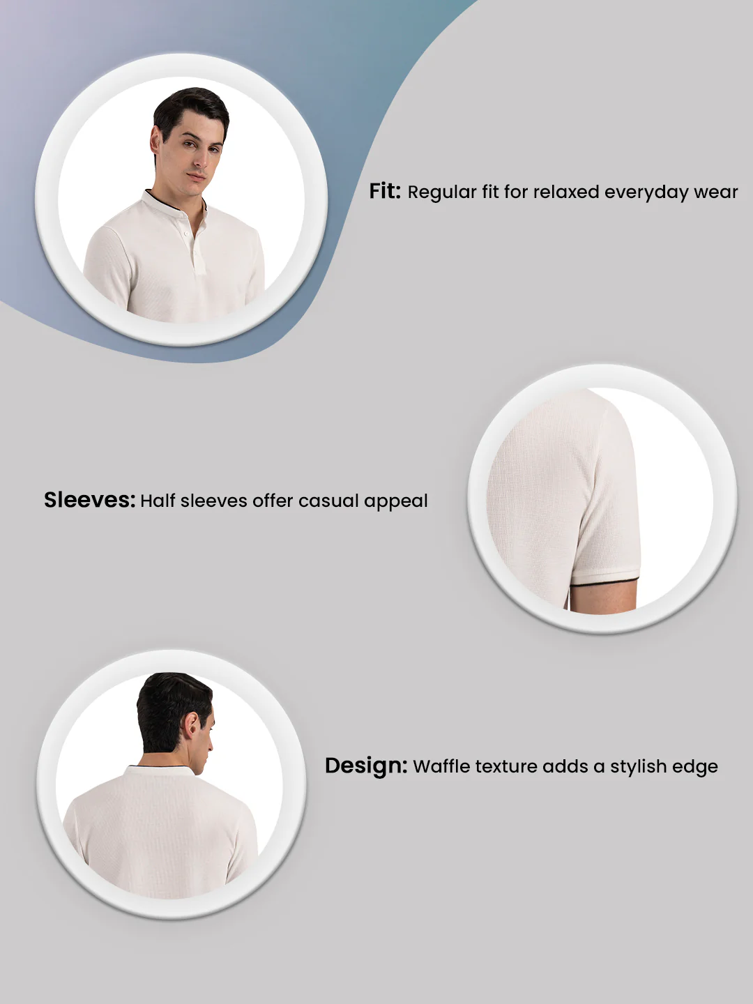 Henley T-Shirt for Men - Image 3