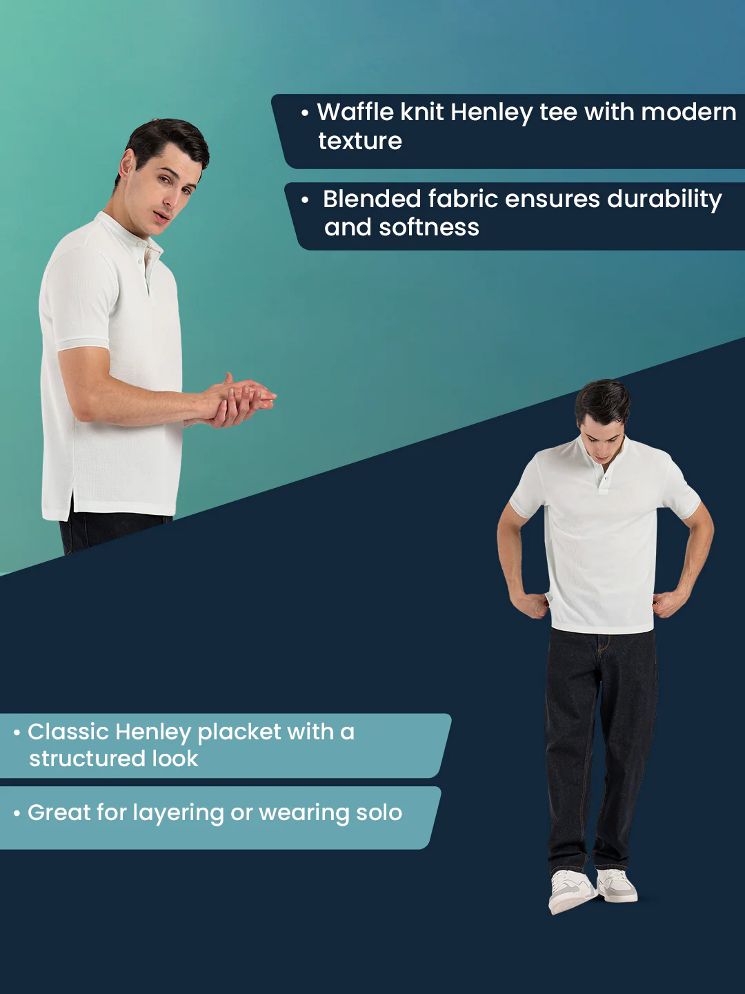 Henley T-Shirt for Men - Image 2