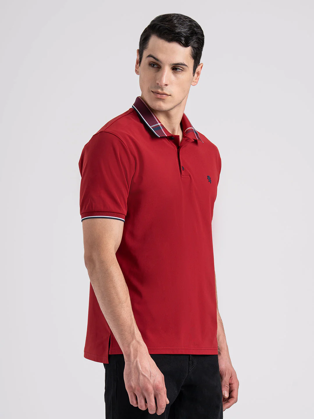Jacquard Collar Polo T-shirt for Men - Image 4