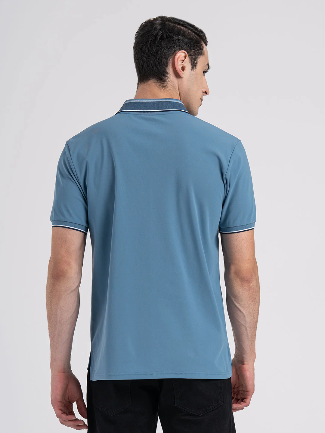 Jacquard Collar Polo T-shirt for Men - Image 5