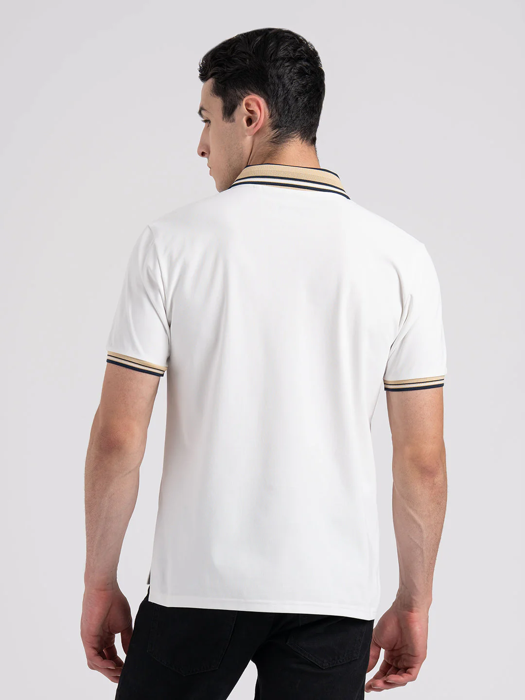 Jacquard Collar Polo T-Shirt for Men - Image 5