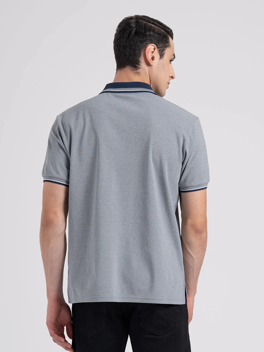 Jacquard Collar Polo T-Shirt for Men - Image 5