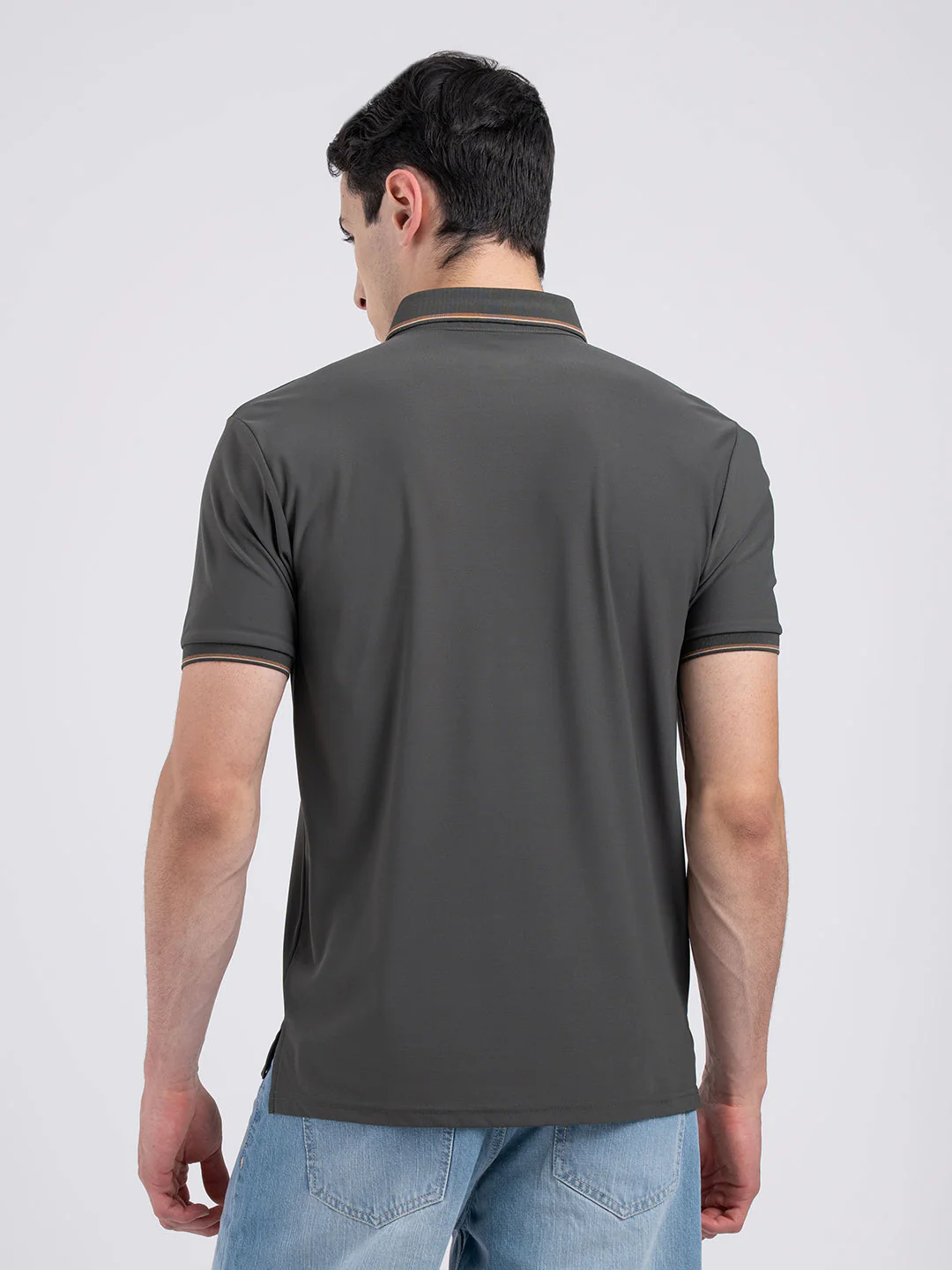 Jacquard Collar Polo T-Shirt for Men - Image 5