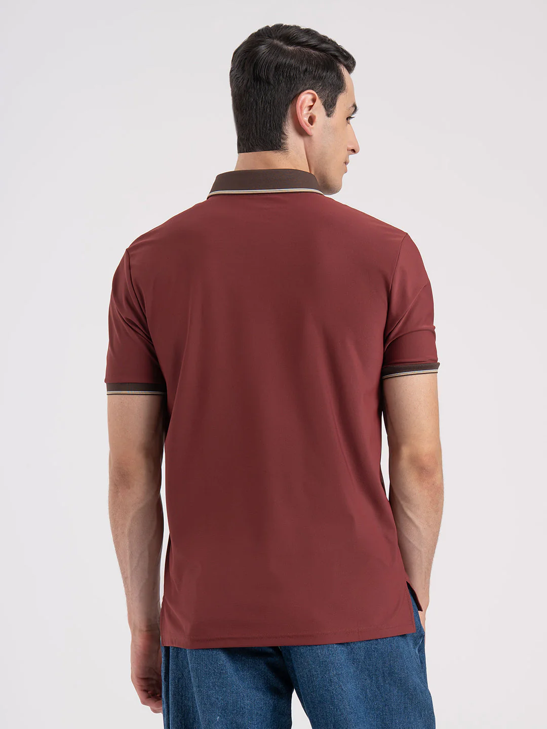 Jacquard Collar Polo T-Shirt for Men - Image 5