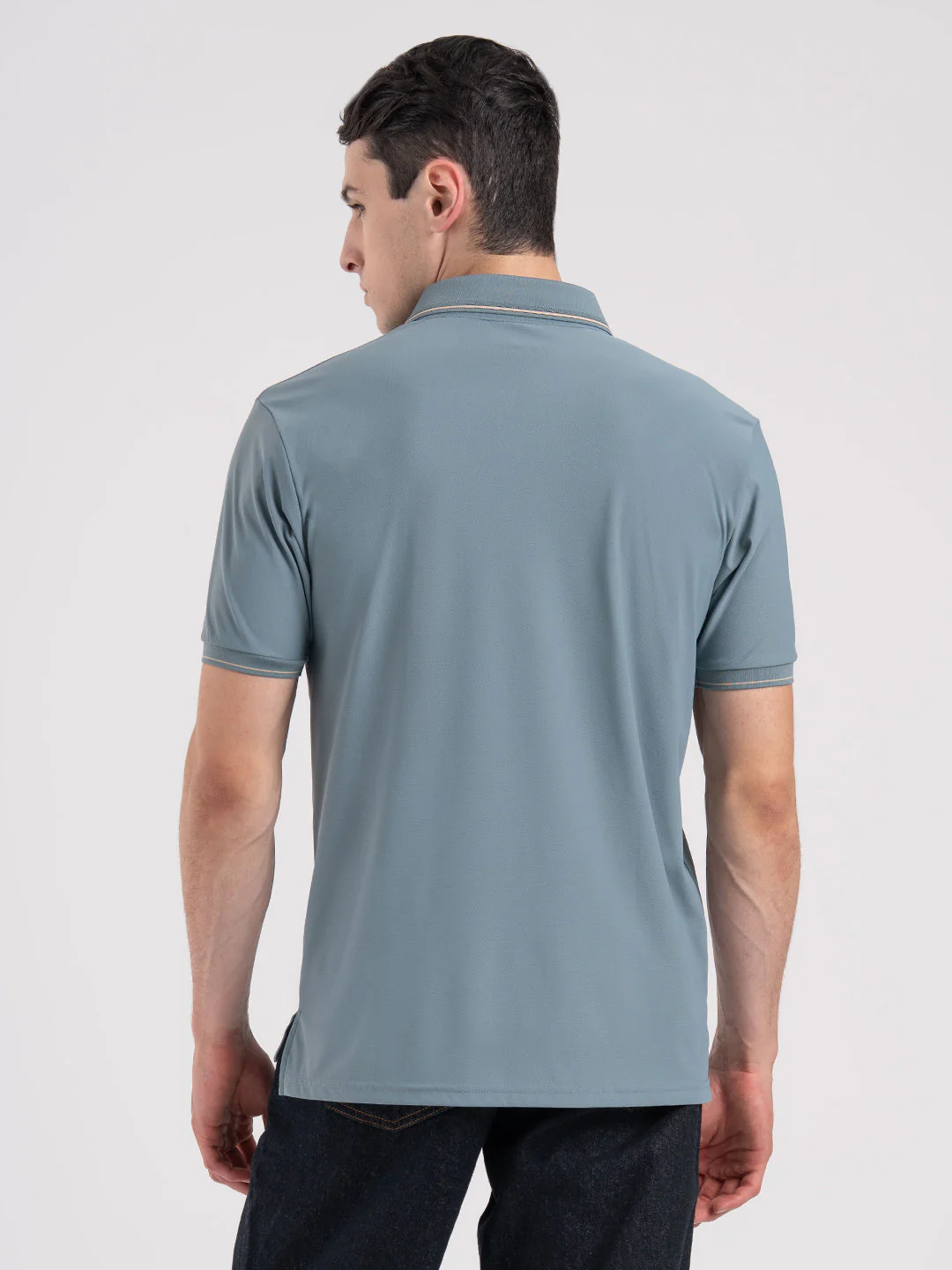 Jacquard Collar Polo T-Shirt for Men - Image 5