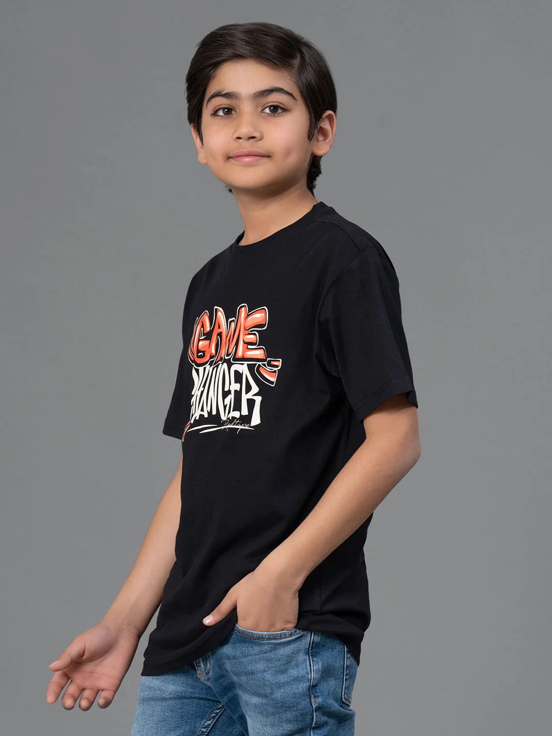 Kids Unisex T-Shirt- Best in Comfort| Cotton| Black Color - Image 2