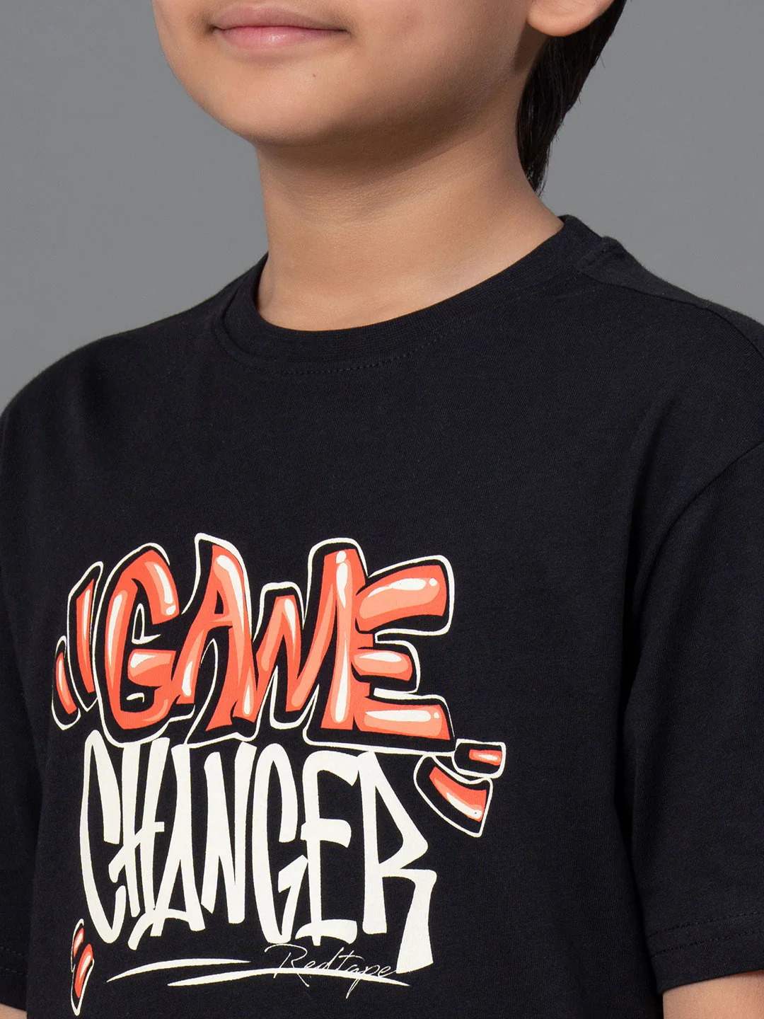 Kids Unisex T-Shirt- Best in Comfort| Cotton| Black Color - Image 4
