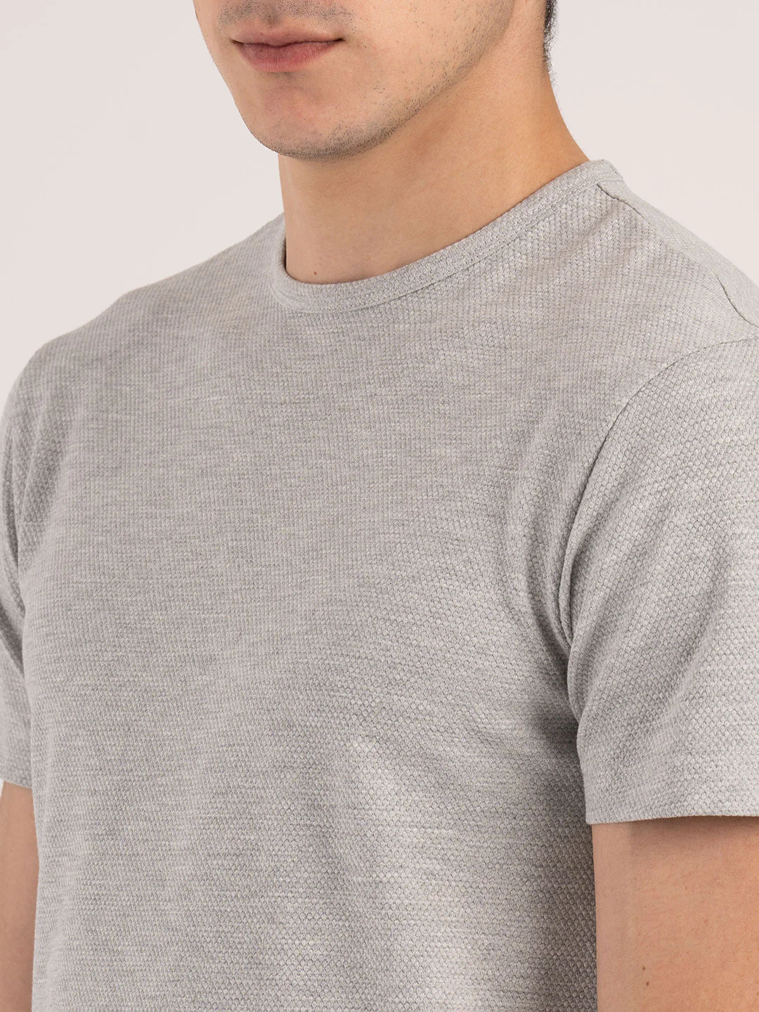Melange Round Neck T-Shirt for Men - Image 5