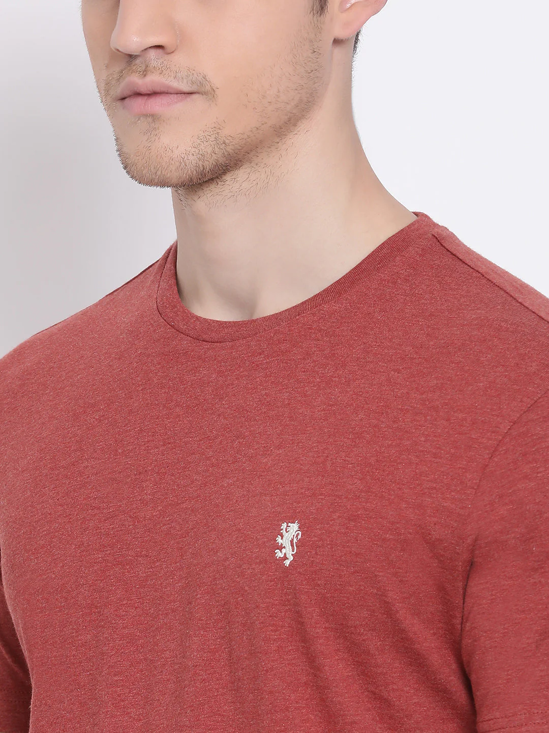 Melange Round Neck T-Shirt for Men - Image 4