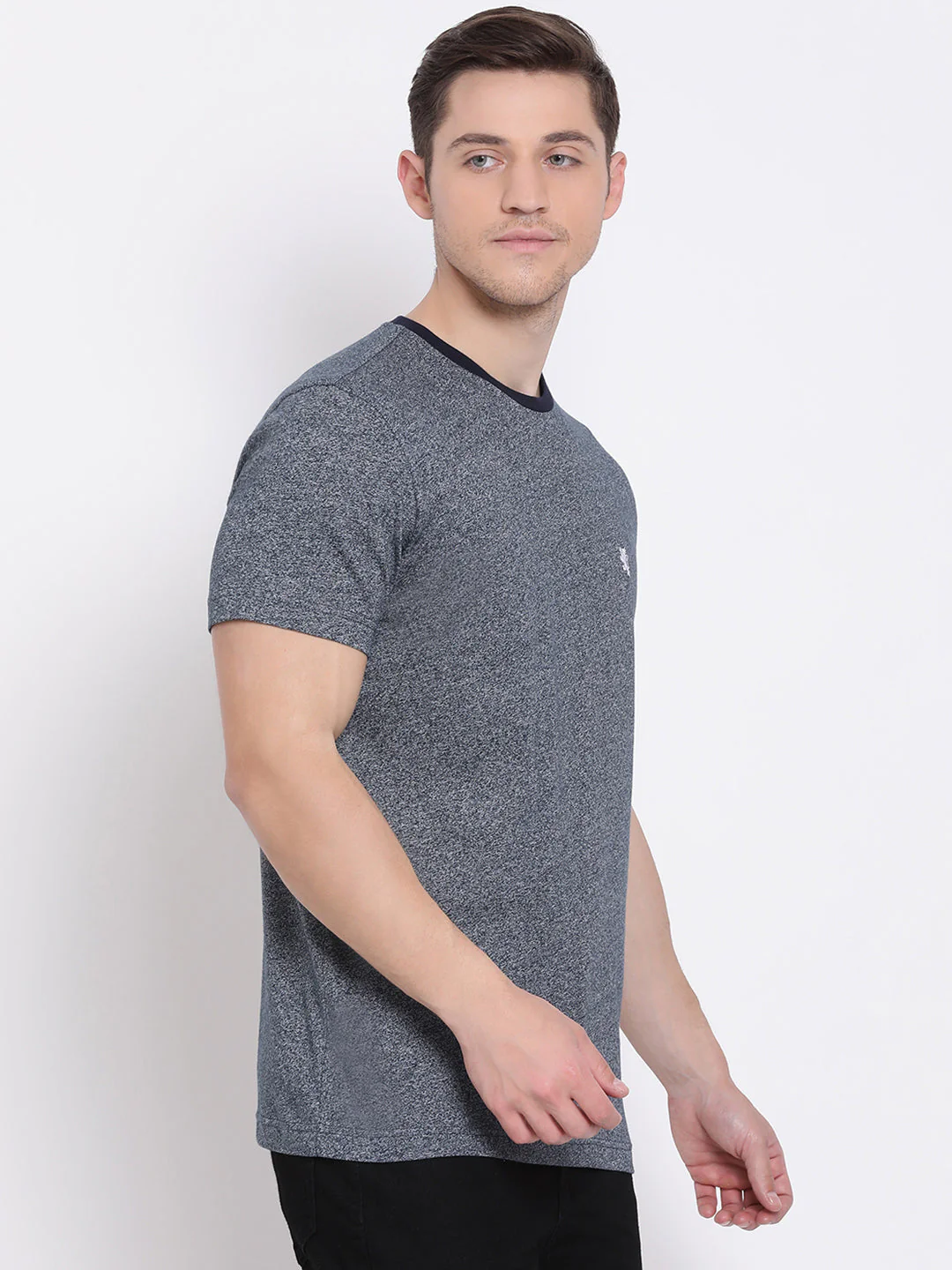 Melange Round Neck T-Shirt for Men - Image 2