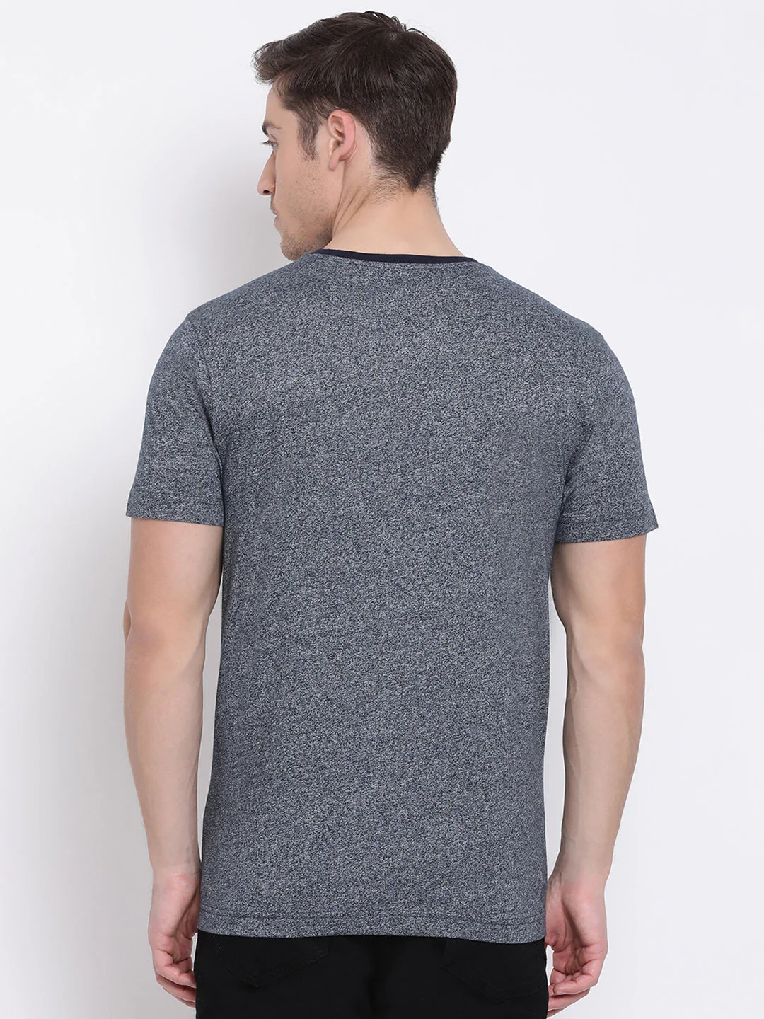 Melange Round Neck T-Shirt for Men - Image 3
