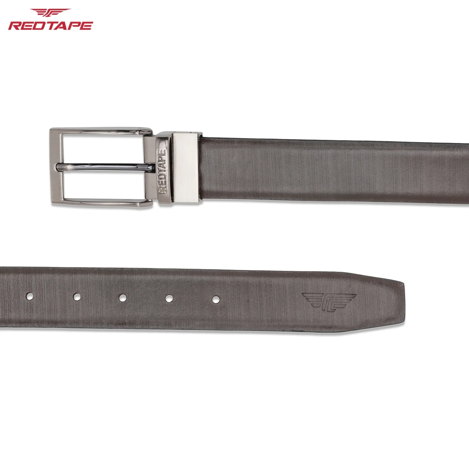 Men's Black Brown Reversible Leather Belt - Image 7
