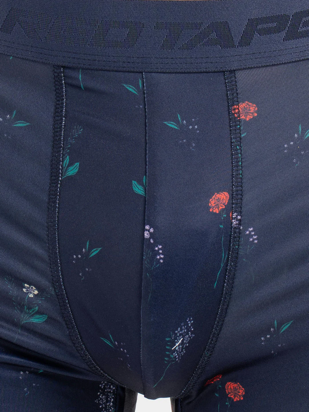 Men's Black Printed Elasticated Polyester Stretched Woven Trunk - Image 5