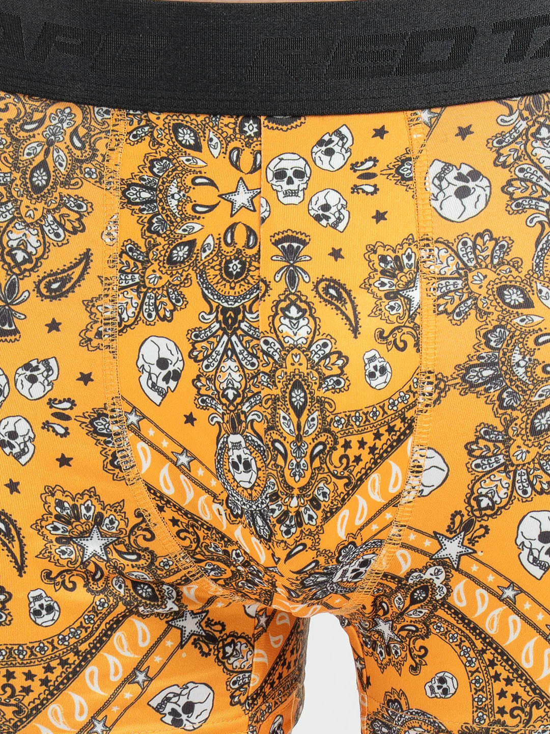 Men's Dark Yellow Printed Woven Trunk - Image 5