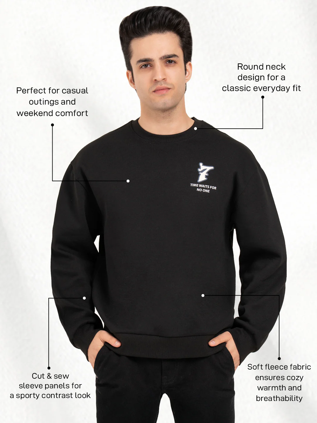 Men's Fleece Sweatshirt - Image 3