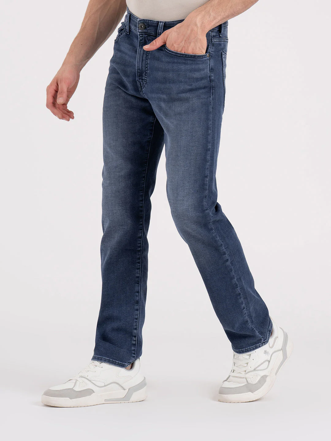 Men's Knitted Straight Fit Denim Jeans - Image 2