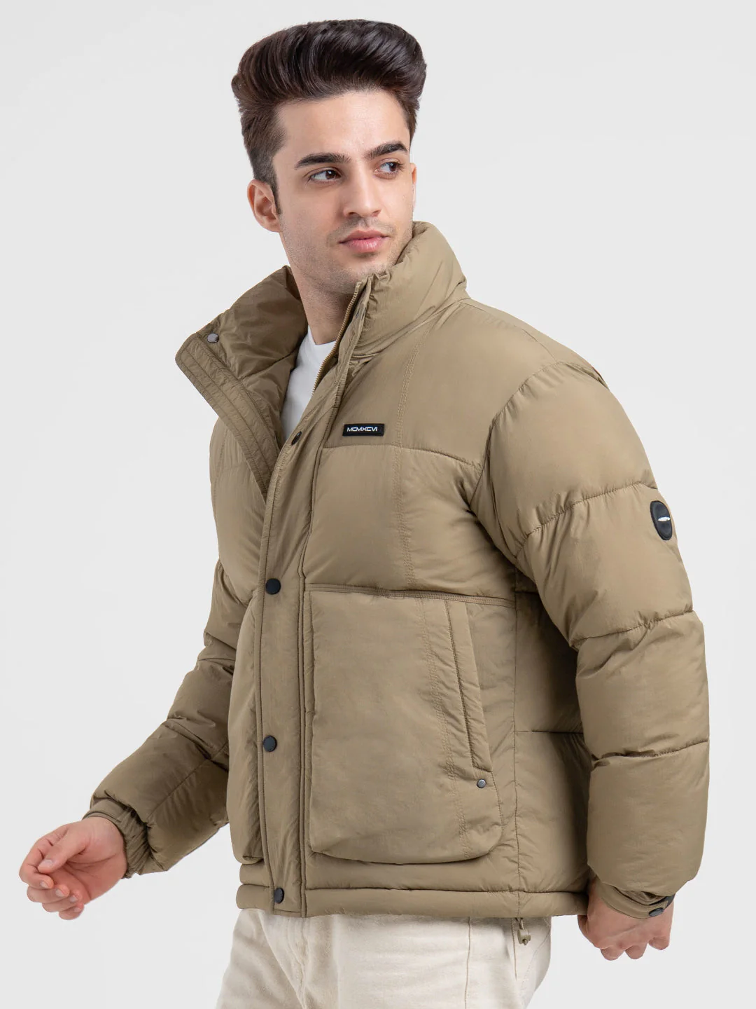 Men's Padded Winter Jacket | High-Neck Streetwear Edge - Image 3