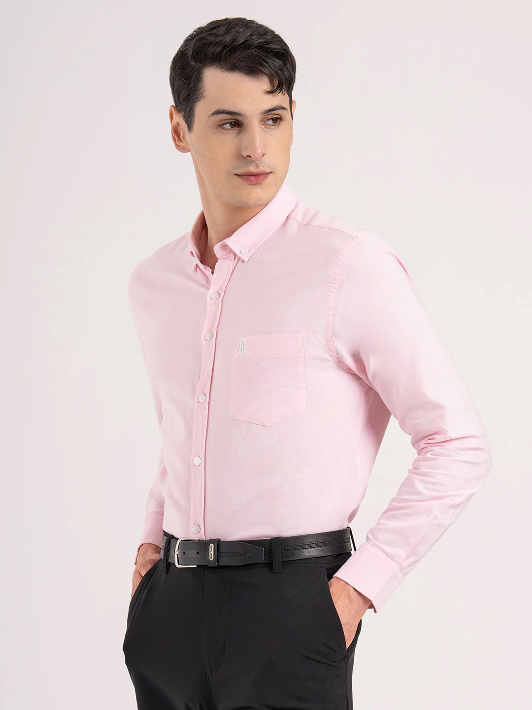 Men's Solid Oxford Shirt - Image 3
