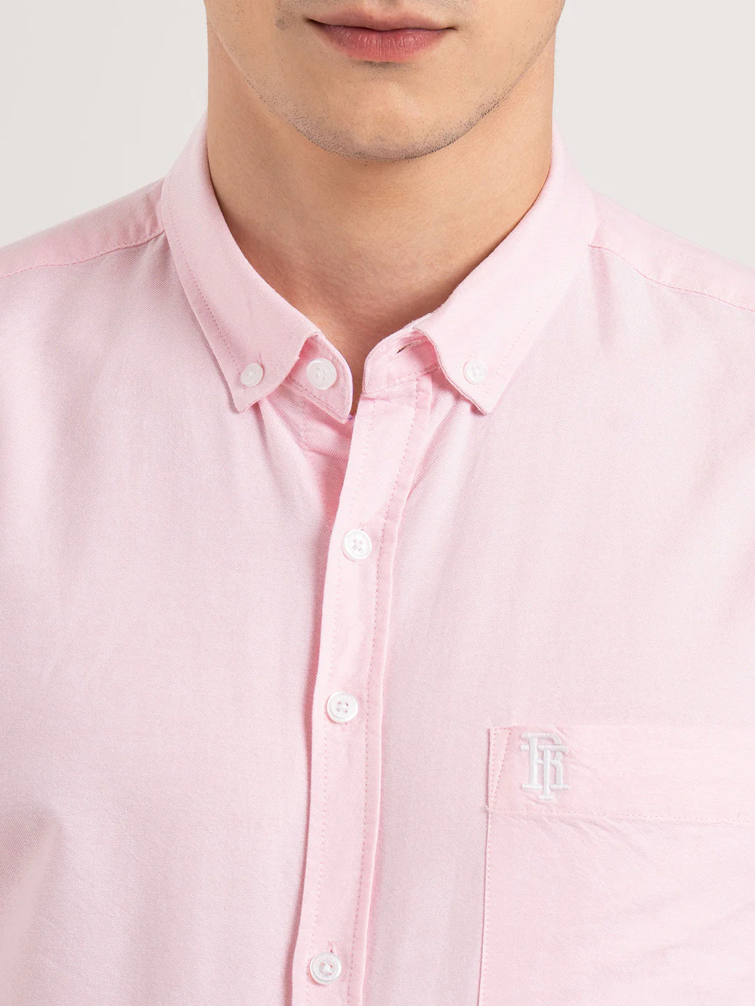Men's Solid Oxford Shirt - Image 5