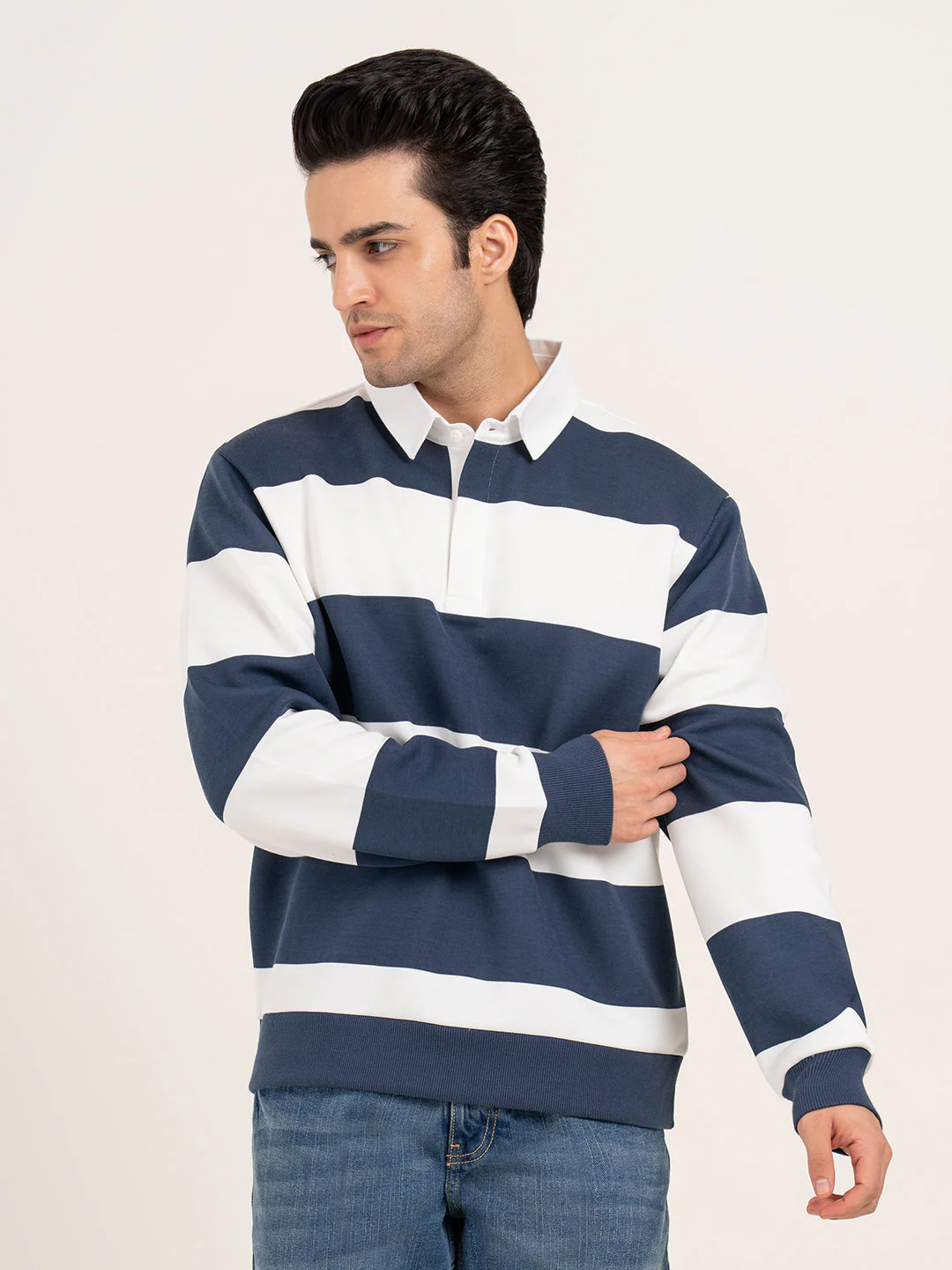 Men's Striped Sweatshirt - Image 2