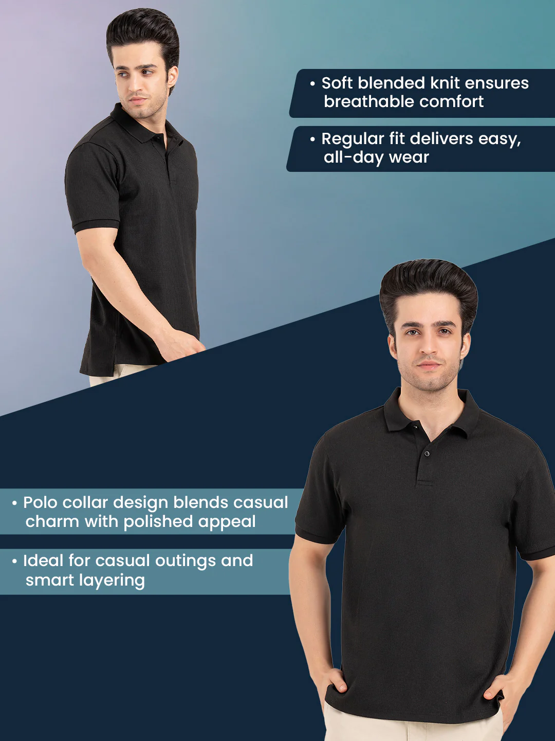 Menâ€™s Structure Polo T-Shirt - Image 2