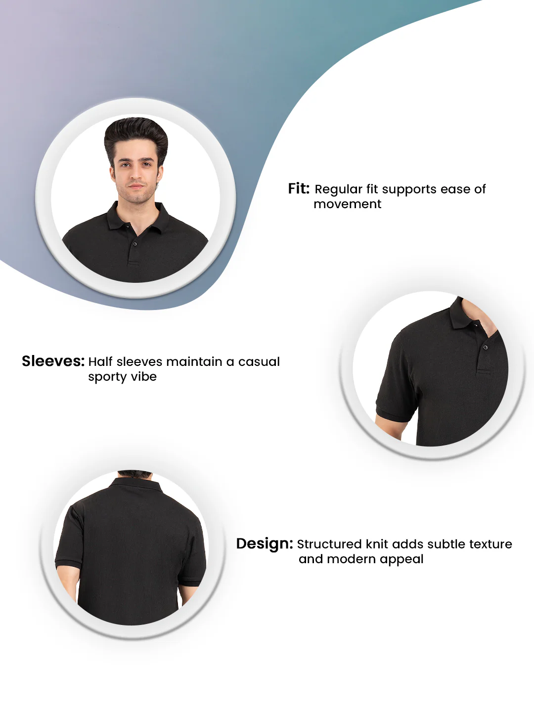 Menâ€™s Structure Polo T-Shirt - Image 3