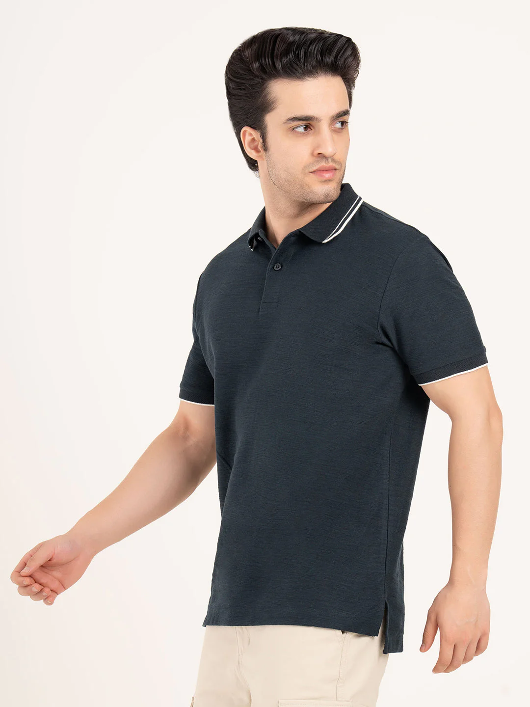 Menâ€™s Structured Cotton Polo T-Shirt - Image 4