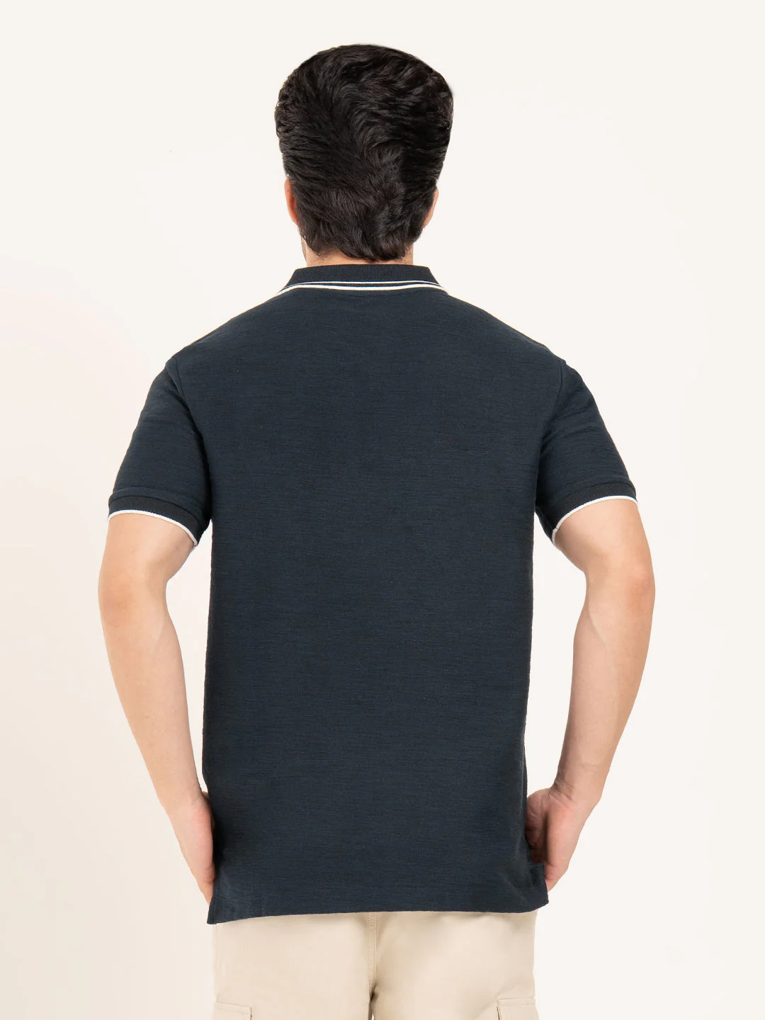 Menâ€™s Structured Cotton Polo T-Shirt - Image 5